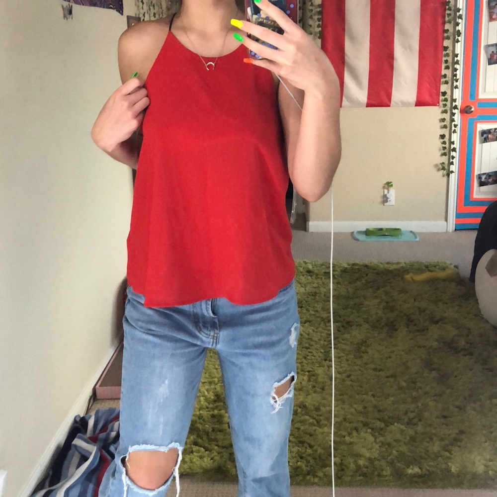 Fancy red top